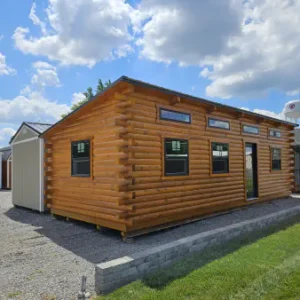 12x32 "Studio" Solid Log Cabin